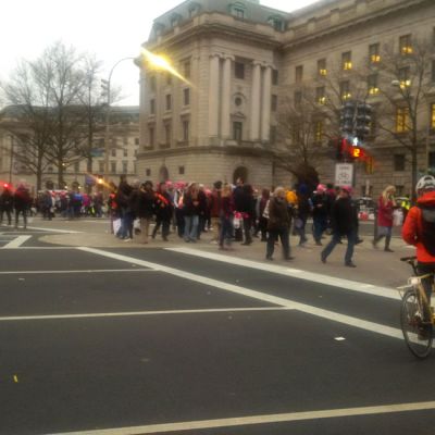 Gathering again, Women’s March, Washington, DC, January 21, 2017.