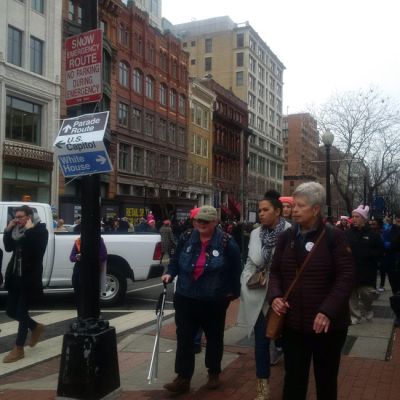 Follow the signs, Women’s March, Washington, DC, January 21, 2017.