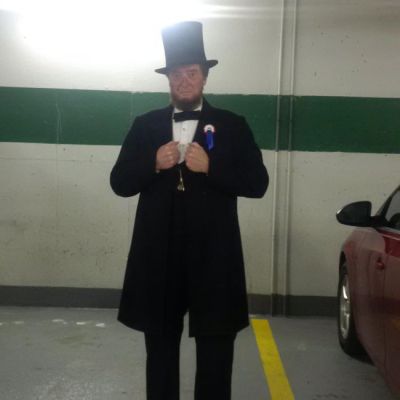 Abe’s pressed and dressed for a gala, Women’s March, Washington, DC, January 21, 2017.