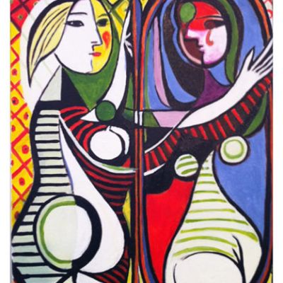 Girl in the Mirror (after Picasso).